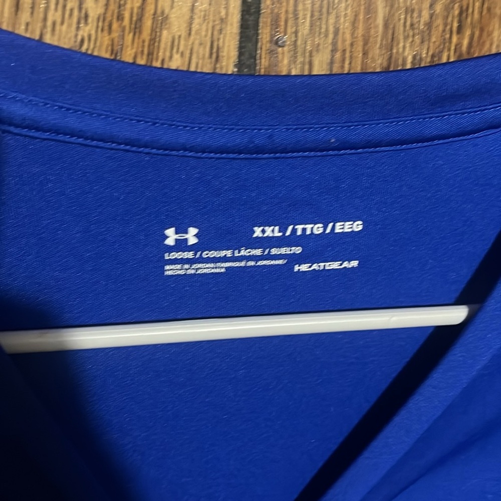 Under Armour Heat Gear T Shirt Blue XXL - Picture 3 of 3